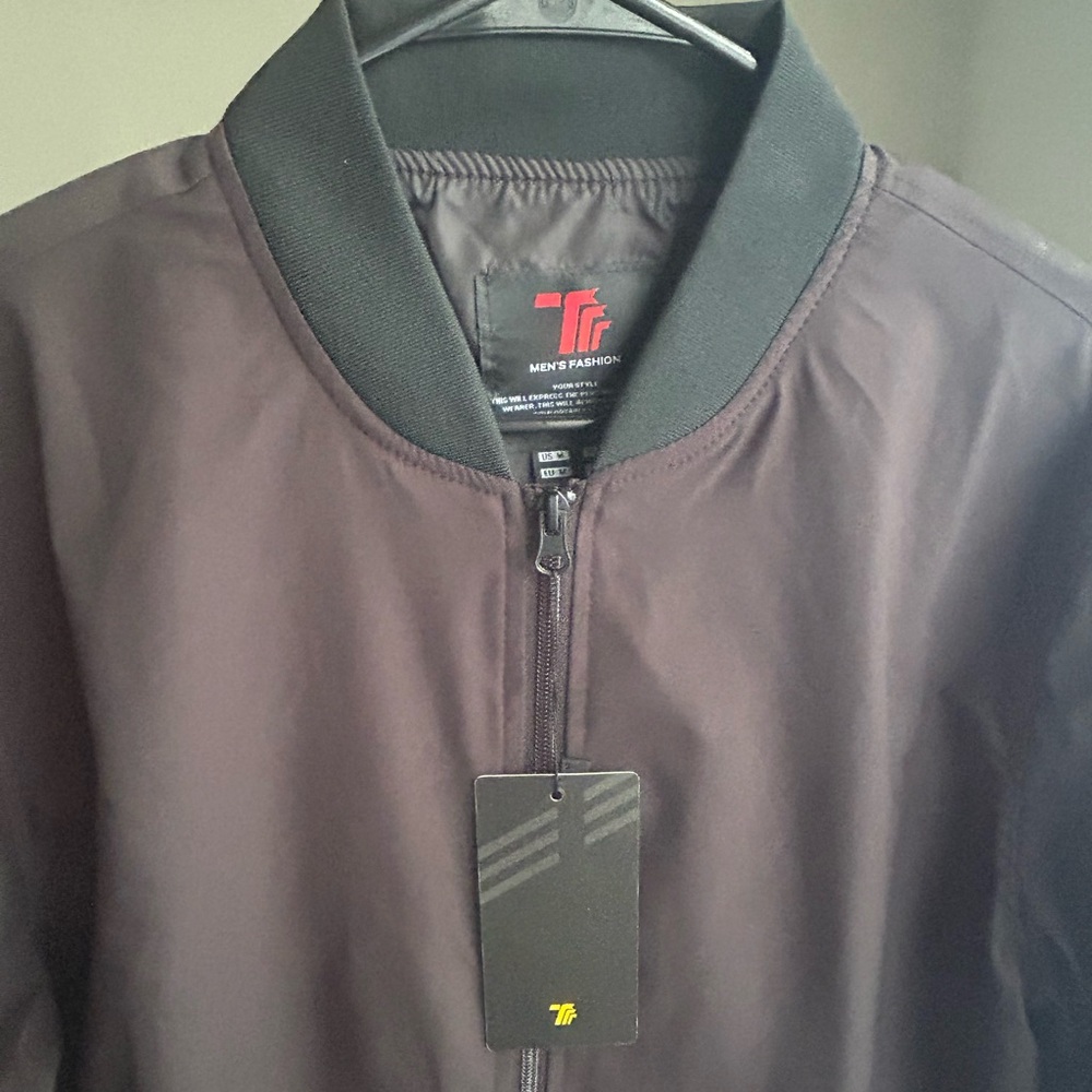 Black Bomber Jacket Wind Breaker